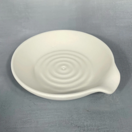 Ceramic Bisque Round Spoon Rest Ceramic Bisque Round Spoon Rest